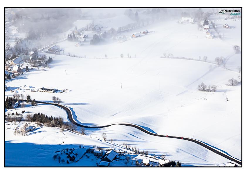route vue de drone